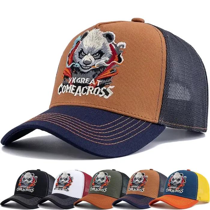 Casquette de baseball unisexe brodée Panda