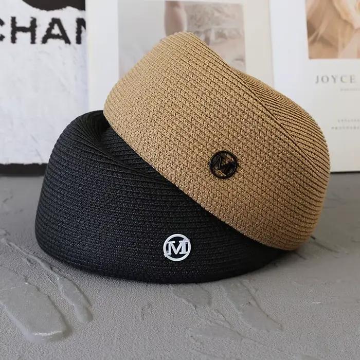 Béret en paille respirant style français élégant pour femmes occassions quotidiennes et de vacances décontracté