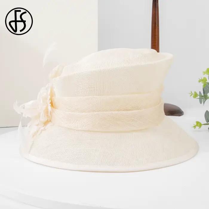Chapeau melon Sinamay élégant pour femmes