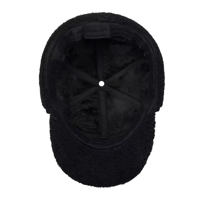 Casquette de baseball d'hiver épaisse en coton pour homme et femme, chapeau vintage réglable, look sportif, polyvalent pour printemps, été, automne et hiver