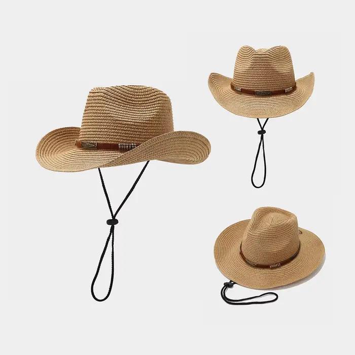 Chapeau de cowboy en paille pour l'extérieur