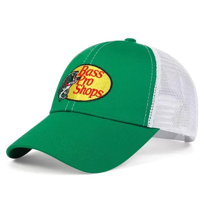 Casquette de baseball Bass pour hommes et femmes décontractée style hip-hop protection solaire été respirante en maille couleurs brun orange rouge noir