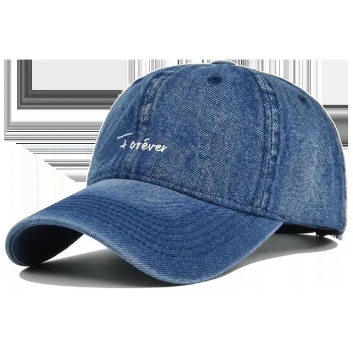Casquette de baseball ILYEE en denim unisexe avec broderie moderne et protection solaire pour hommes et femmes occasions extérieures et urbaines