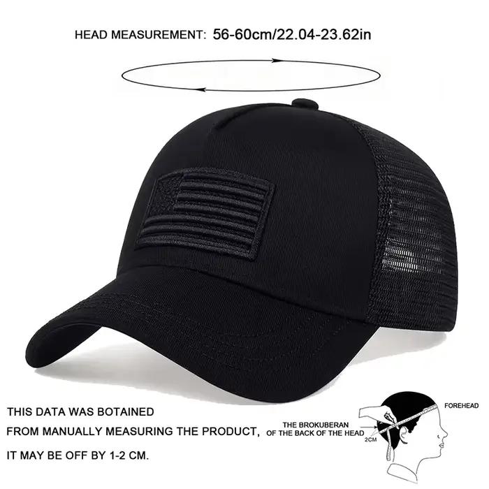 Casquette de baseball en maille avec drapeau américain