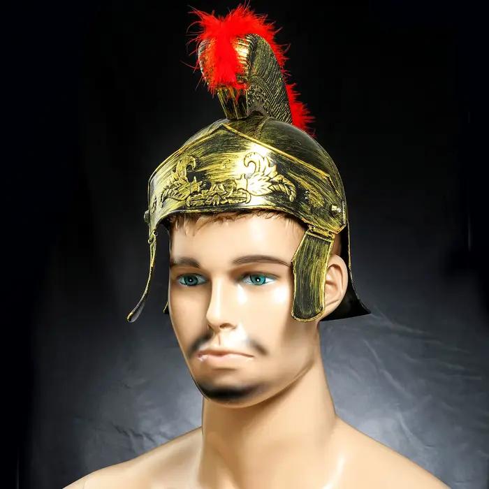 Chapeau de samouraï à crête rouge pour homme