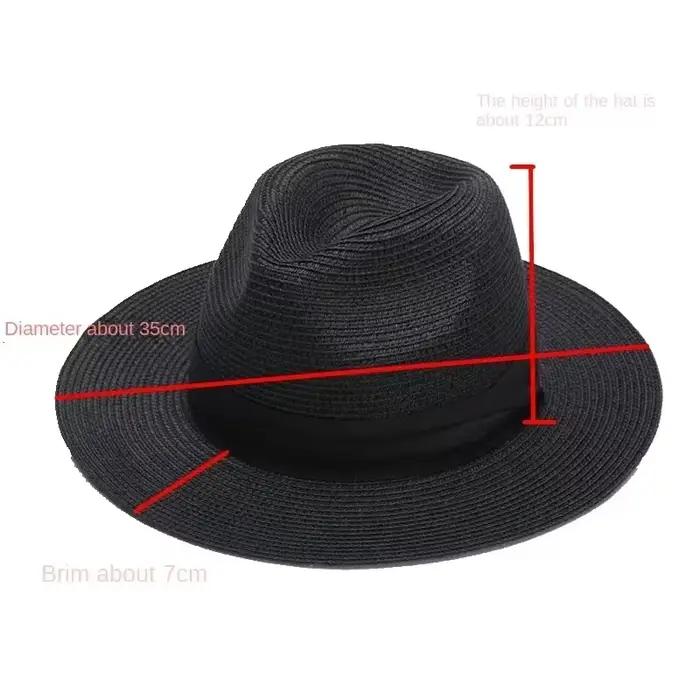 Chapeau de paille Panama 64 cm à large bord