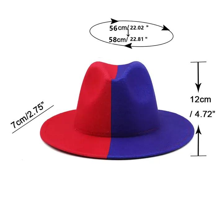 Chapeau en feutre de laine Patchwork
