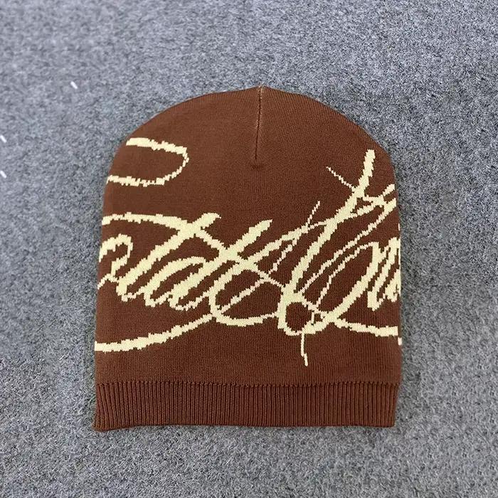 Chapeau chaud en laine tricoté avec lettres Jacquard pour hommes et femmes