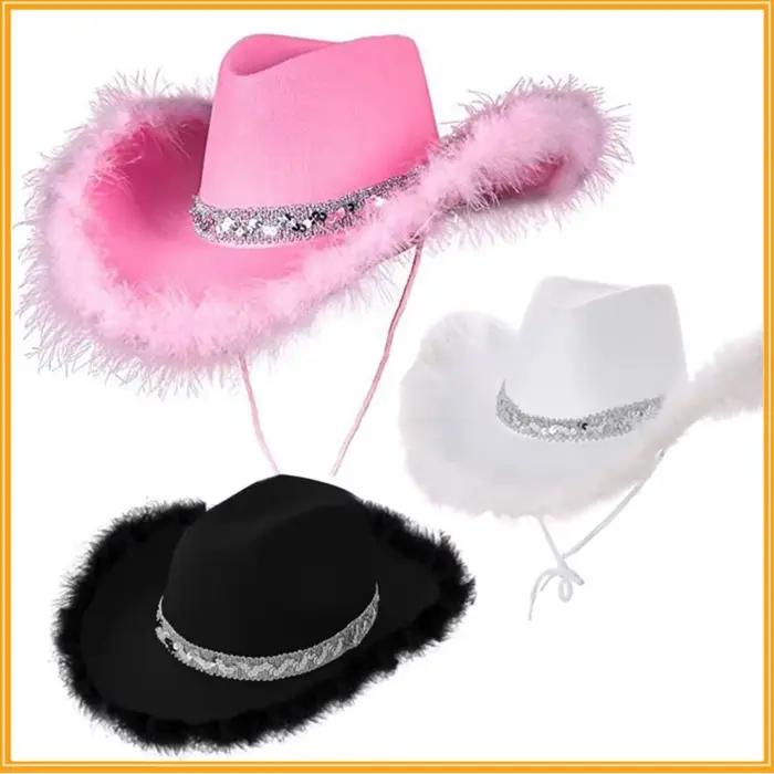 Chapeau de cowgirl à paillettes