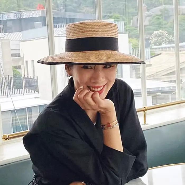 Chapeau de paille de style européen et américain à large bord
