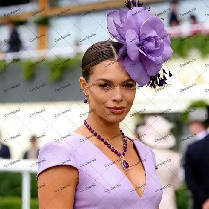 Chapeau fascinateur jaune Derby pour femme