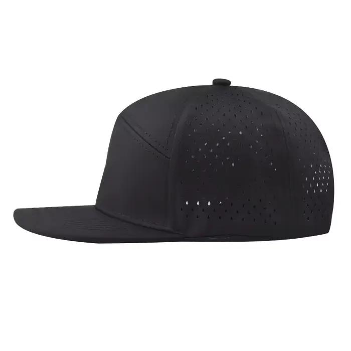 Logo personnalisé 5 panneaux chapeau de camionneur femmes broderie Hip Hop bord plat Snap Back Cap hommes plaine blanc maille rue danse casquette de baseball