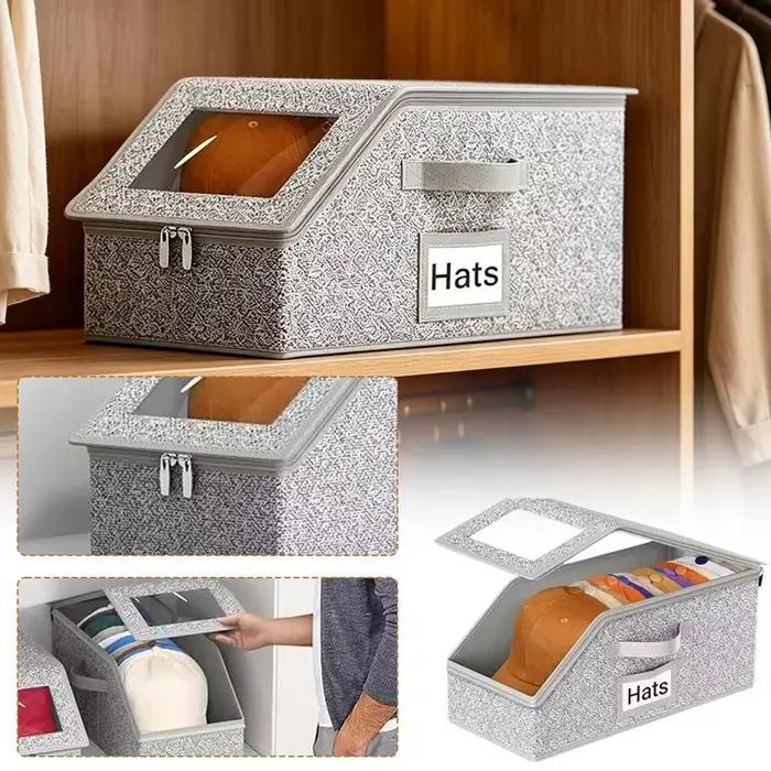 Boîte de rangement pliable pour chapeaux
