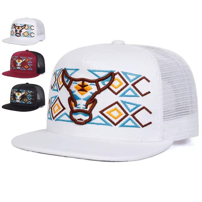 Filet de Baseball unisexe brodé tête de bœuf