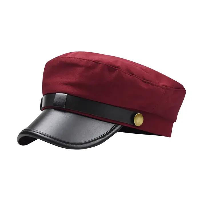 Chapeau unisexe en cuir PU