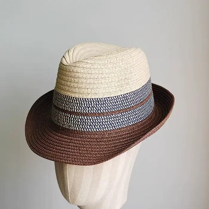 Chapeau de paille trilby classique pour hommes
