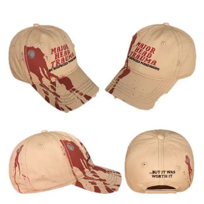Gorras para hombres originales 3d broderie Unique rétro camouflage casquette de Baseball y2k Hip Hop Punk trous tie-dye