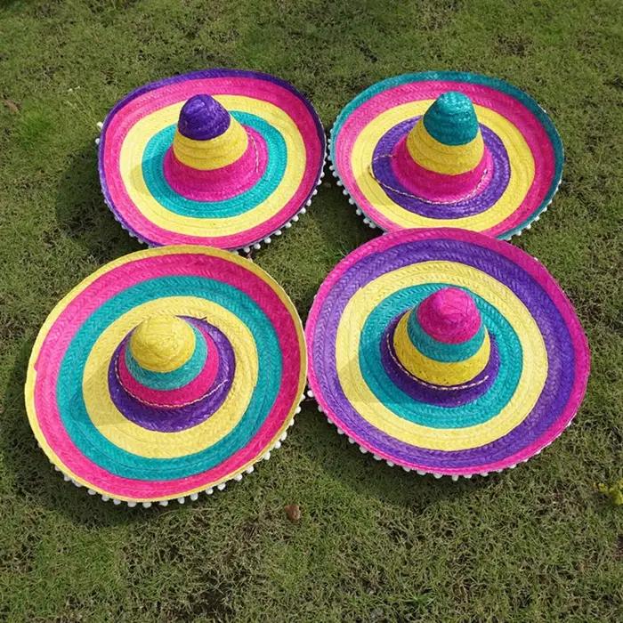 Chapeau de fête mexicain à large bord coloré d'été