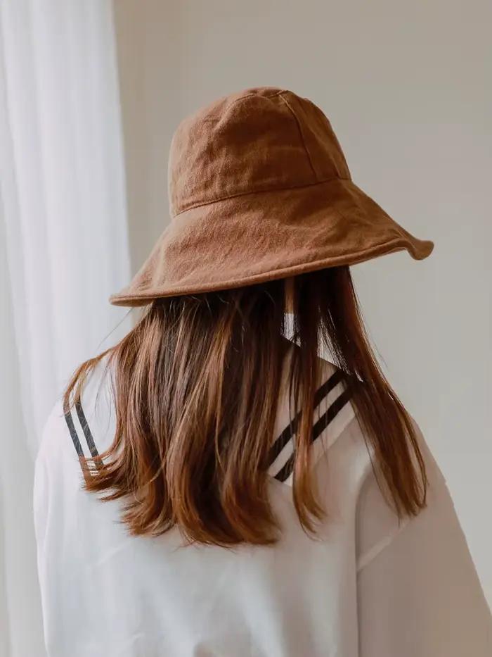 Chapeau seau à large bord de 12cm pour femmes