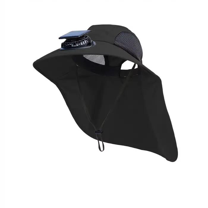 Chapeau solaire avec ventilateur et protection UV