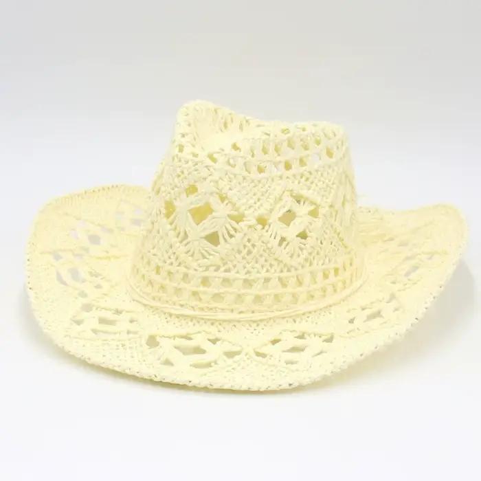 Chapeau de paille bohème ajouré tendance