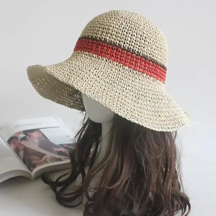Chapeau de plage portable simple pour femmes