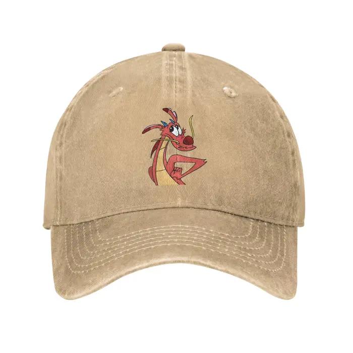 Casquette en jean délavé Mushu From Mulan