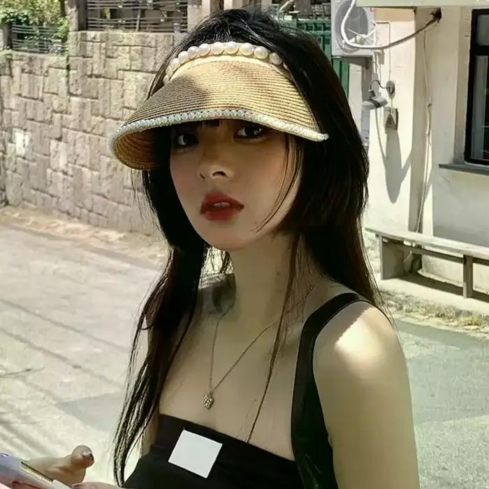 Chapeau de soleil en raphia pour femmes