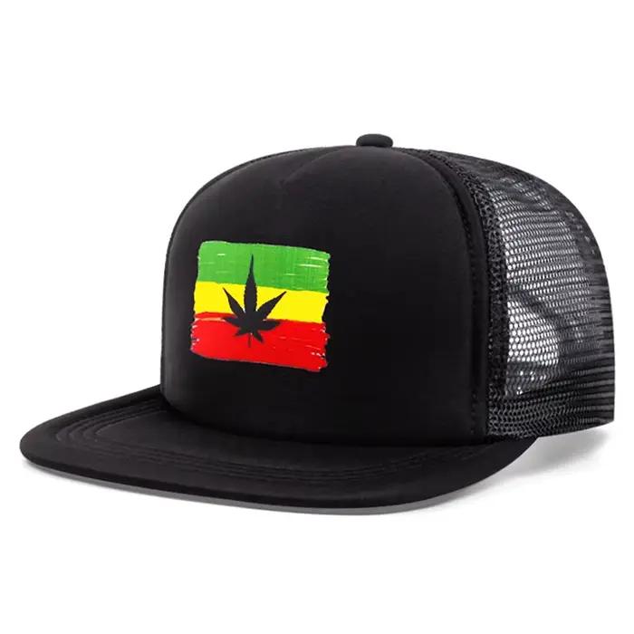 Nouveau Chapeau à Bord Plat 2026 Imprimé Feuille d'Erable Casquette de Baseball Unisexe Protection Solaire Occasions Extérieures Hip Hop Style Sport Polyester Décontracté
