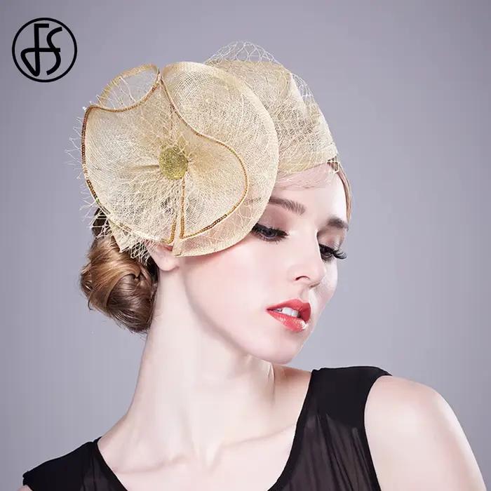 Chapeau de luxe abricot pour femmes