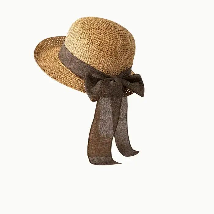 Chapeaux de soleil à ourlet enroulable pour femmes