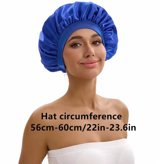 Bonnet en satin universel pelucheux pour cheveux longs bouclés courts hommes femmes soins nuits voyages cadeaux