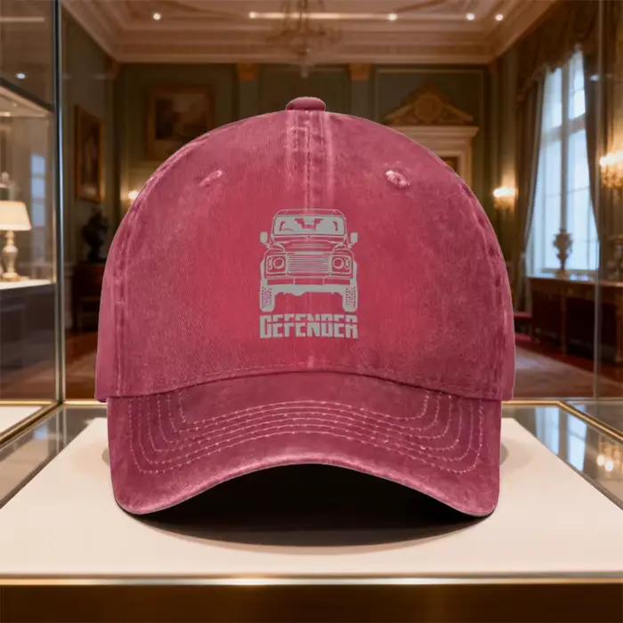 Casquette de baseball rétro vintage noire délavée pour LAND Rover Defender - Idéale pour le camping