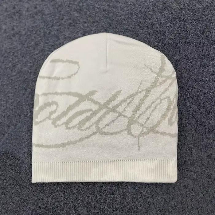Chapeau chaud en laine tricoté avec lettres Jacquard pour hommes et femmes