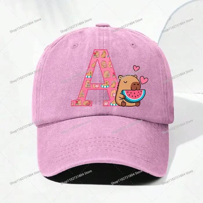 Casquette de baseball Hip Hop Capybara unisexe tendance dessin animé lettres motif original pour homme femme occasions spéciales été toutes saisons