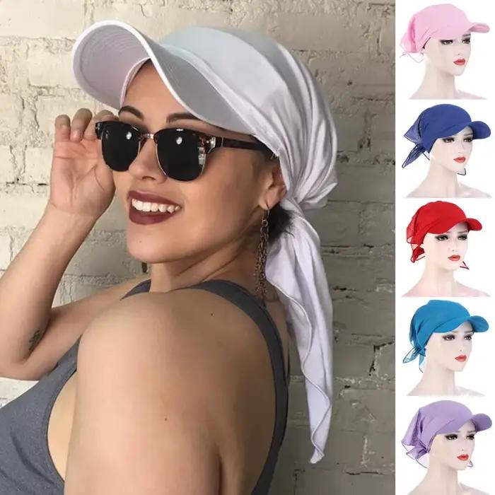 Visière de soleil avec Turban pré-attaché pour femmes