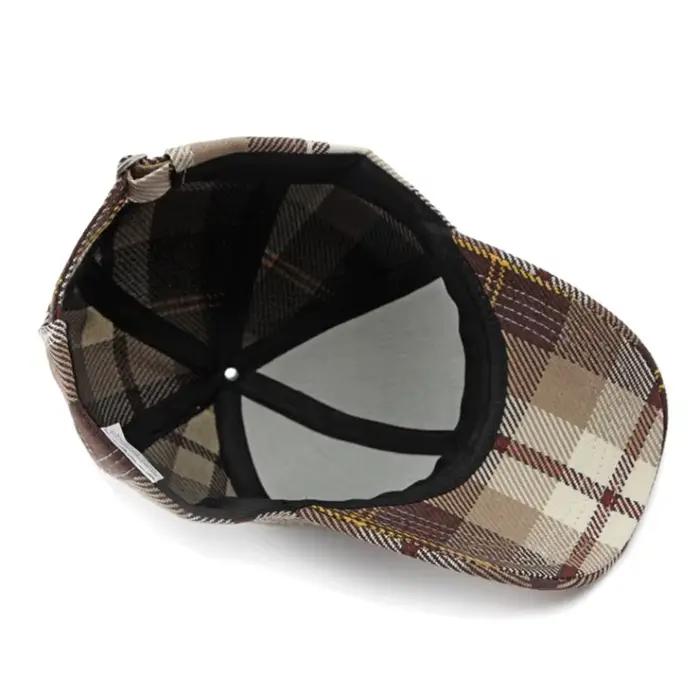 Casquette de baseball pied-de-poule vintage protection solaire polyester pour homme et femme quatre saisons sport occassions spéciales