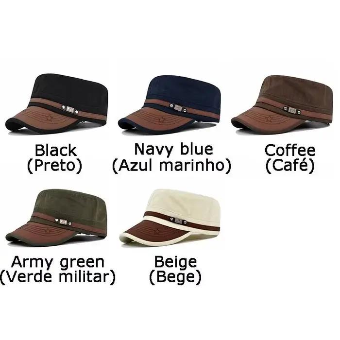 Casquette plate brodée chapeau décontracté