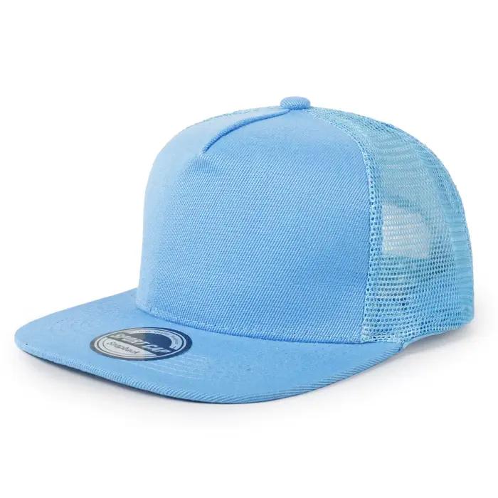 Casquette à visière plate rigide à cinq panneaux avec logo imprimé personnalisé