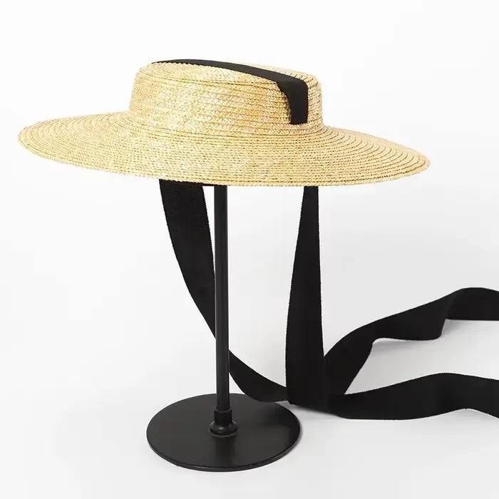 Chapeau de paille à large bord pour femmes