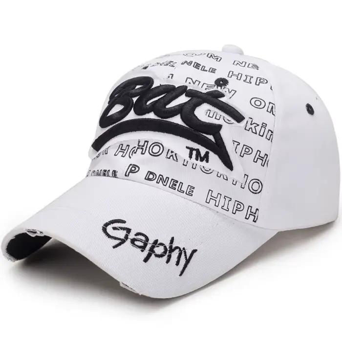 Casquettes polyvalentes à broderie BAT effet déchiré