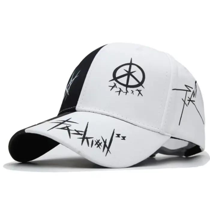 Casquette de Baseball avec Graffiti Noir et Blanc pour Homme et Femme