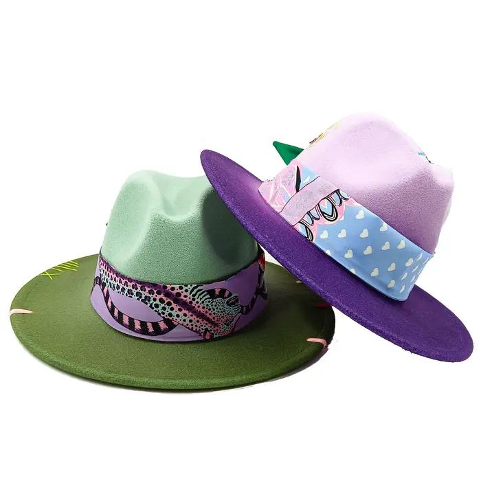 Chapeau Fedoras cousu à la main Panneau