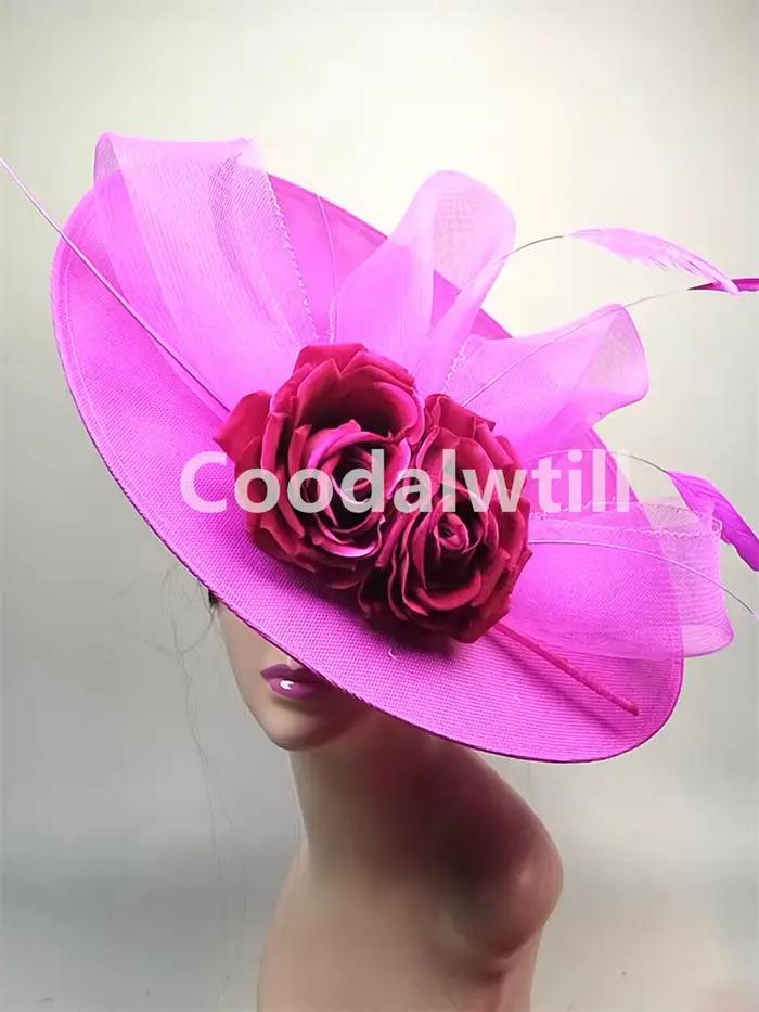 Chapeau Fascinateur à Grandes Fleurs pour Femmes, Polyvalent, Style Fashion, Idéal pour Mariages, Soirées de Gala et Autres Occasions Spéciales