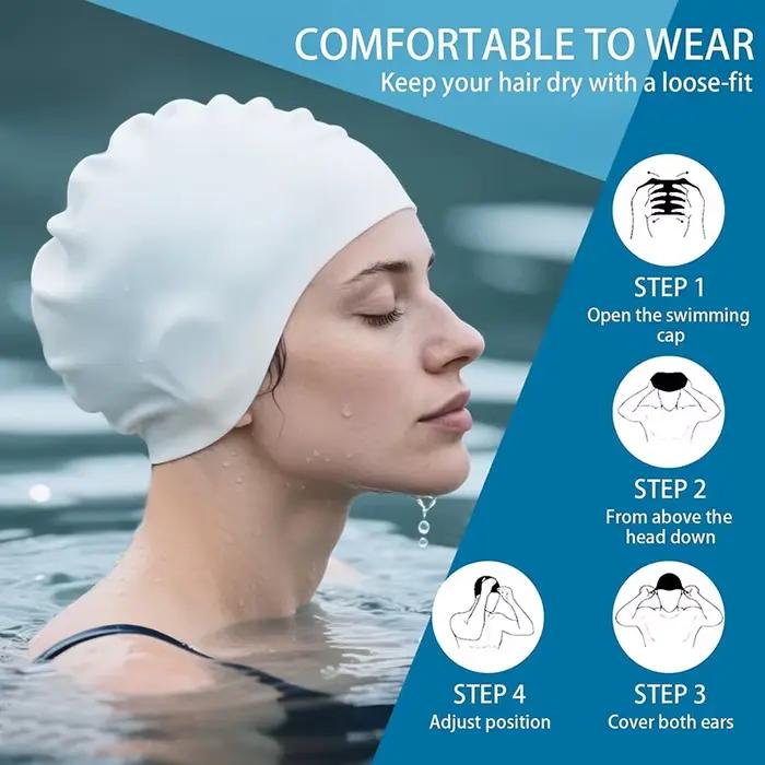 Bonnet de bain en silicone pour nageurs adultes et enfants, confortable, durable, antidérapant, élastique, imperméable, pour cheveux longs et courts游泳相关的HTML描述已经完成，接下来是根据给定信息生成的优化SEO标题。请注意，该标题没有包含价格、产地或品牌等信息。 ###TITRE### Bonnet de bain en silicone pour nageurs adultes et enfants, confortable, durabl