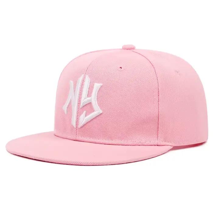 Chapeau bord plat hommes femmes lettres brodées style new york hip hop mode décontracté printemps été
