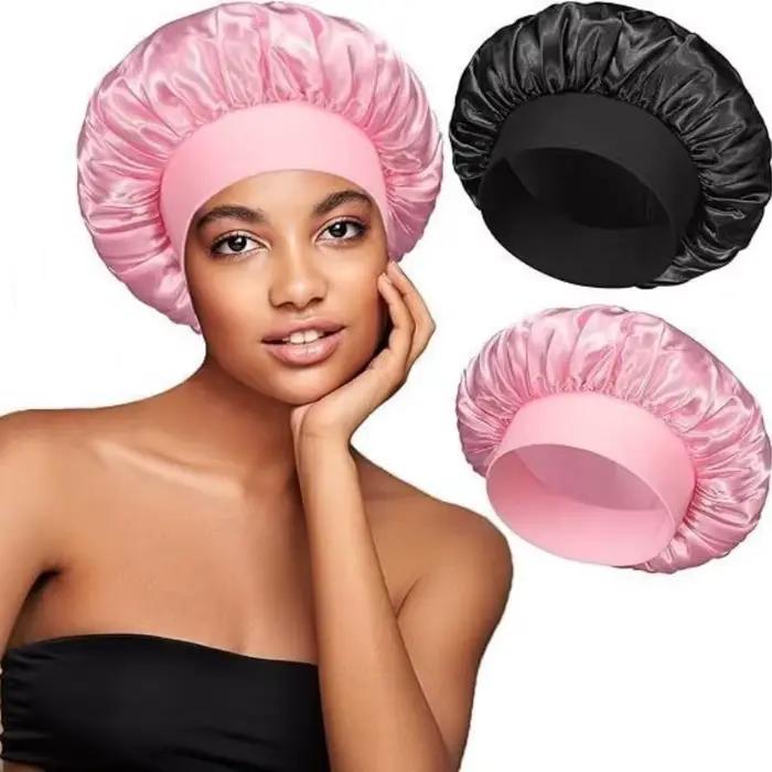 Bonnet élastique en satin lisse pour femmes
