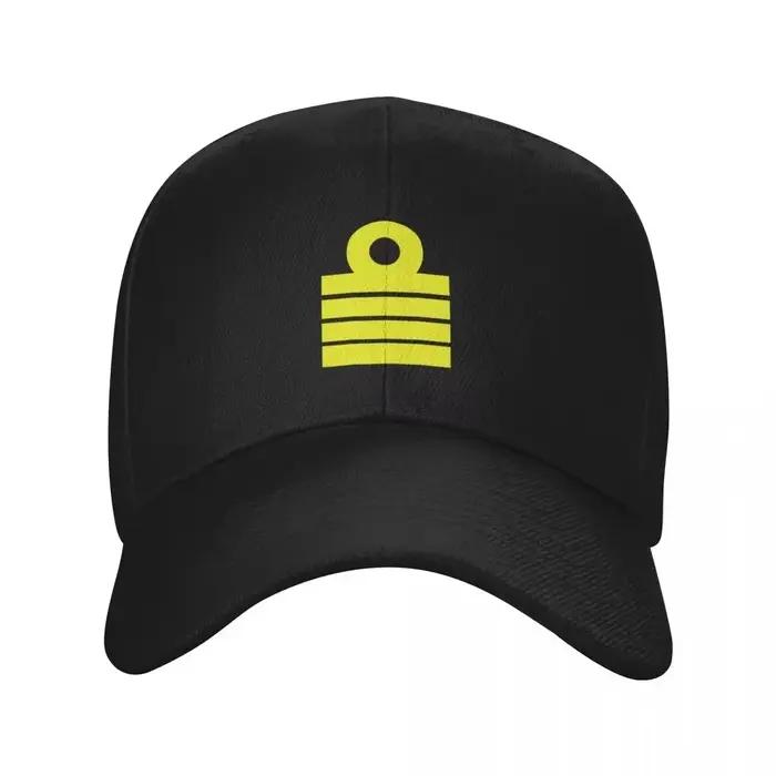 Grade maritime - Pales de capitaine (boucle). Noir. Casquette de Baseball Sailor ONE