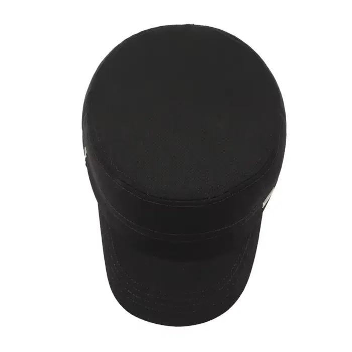 Iron Label SPORT Casquette plate de couleur unie – Printemps et automne Sports décontractés en plein air Chapeau de soleil à bord brodé