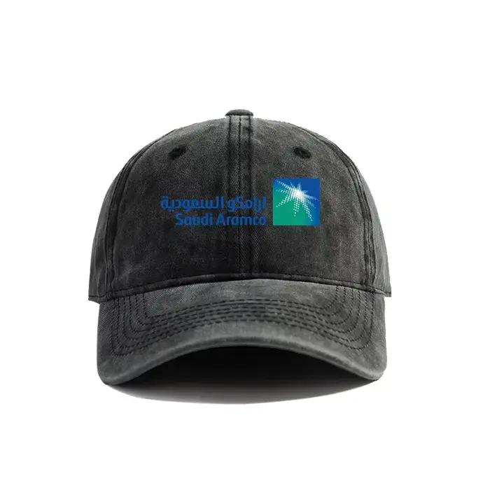Papa chapeaux hommes extérieur réglable coton casquettes MZ-608 Casquette de baseball saoudien Aramco